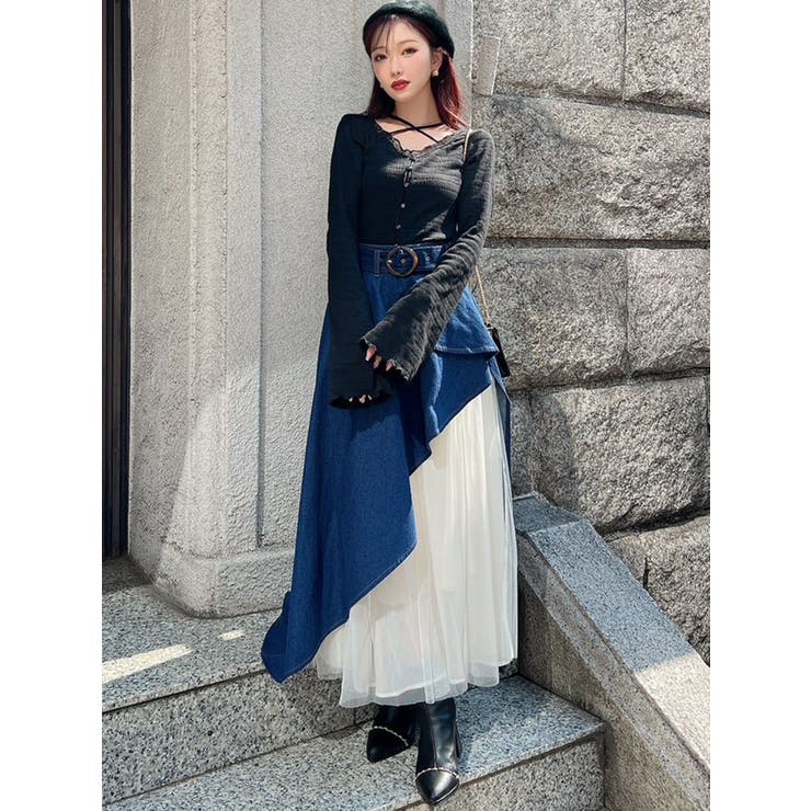 フロントクロスカットリブトップス[品番：MKSW0066569]｜RESEXXY