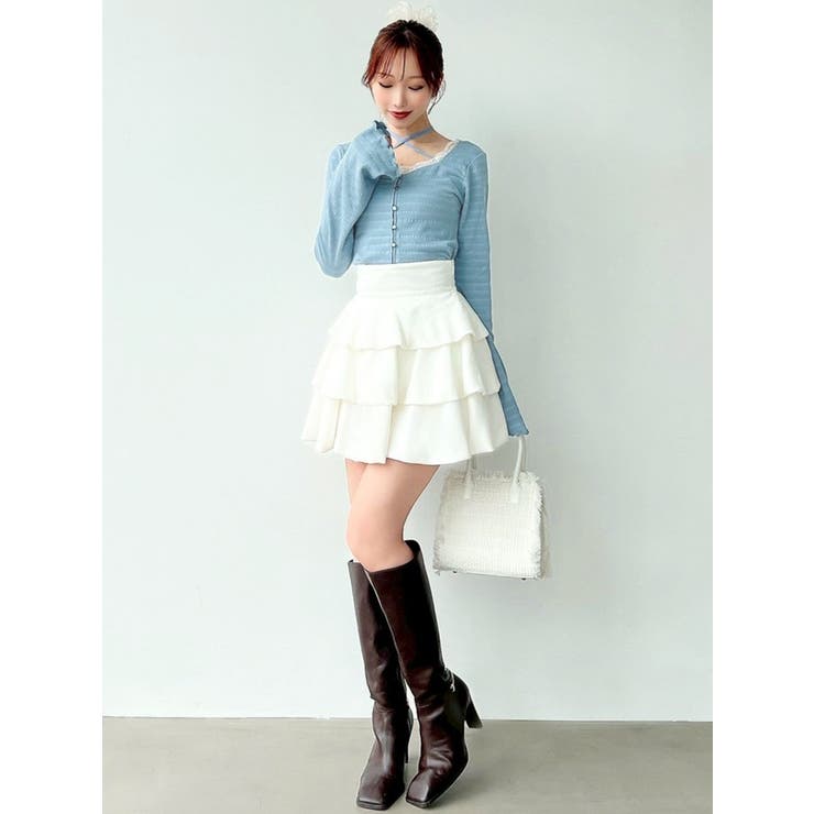 フロントクロスカットリブトップス[品番：MKSW0066569]｜RESEXXY