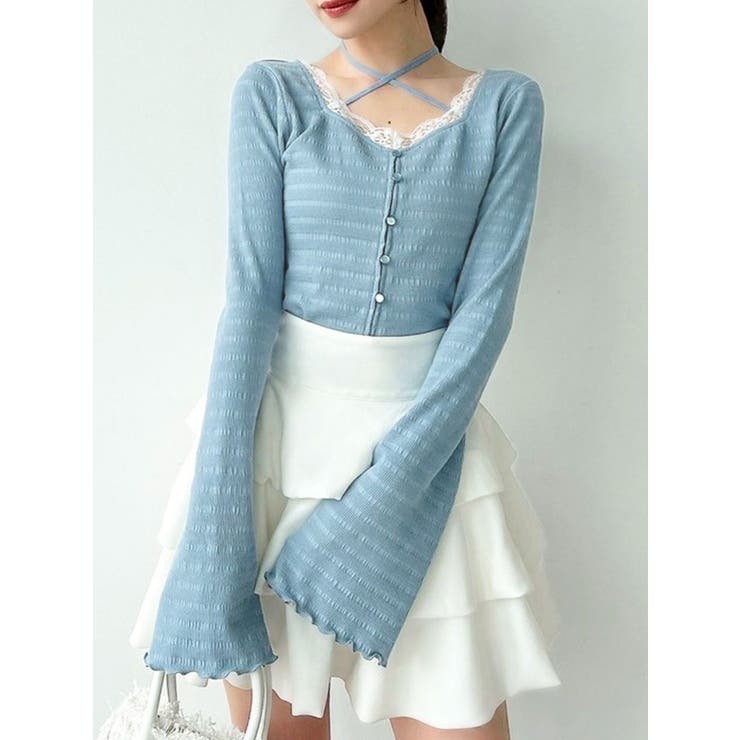 フロントクロスカットリブトップス[品番：MKSW0066569]｜RESEXXY