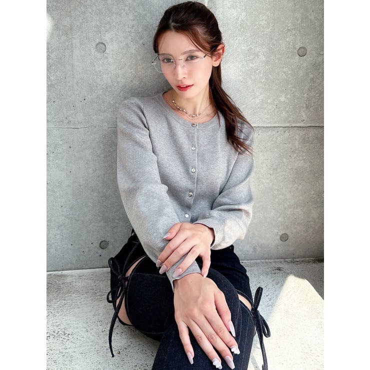 クルーネックニットカーデ | RESEXXY | 詳細画像8 