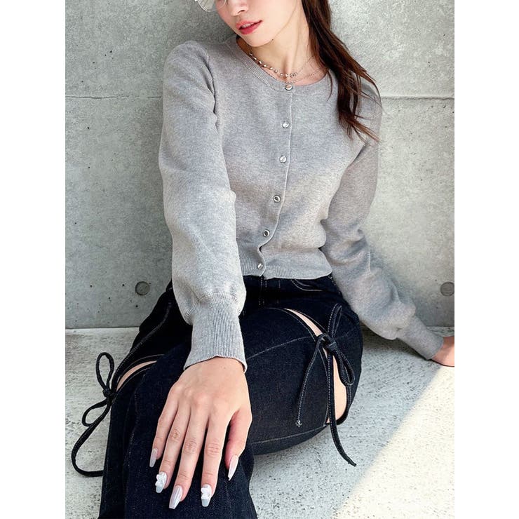 グレー | クルーネックニットカーデ | RESEXXY