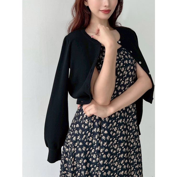 ブラック | クルーネックニットカーデ | RESEXXY