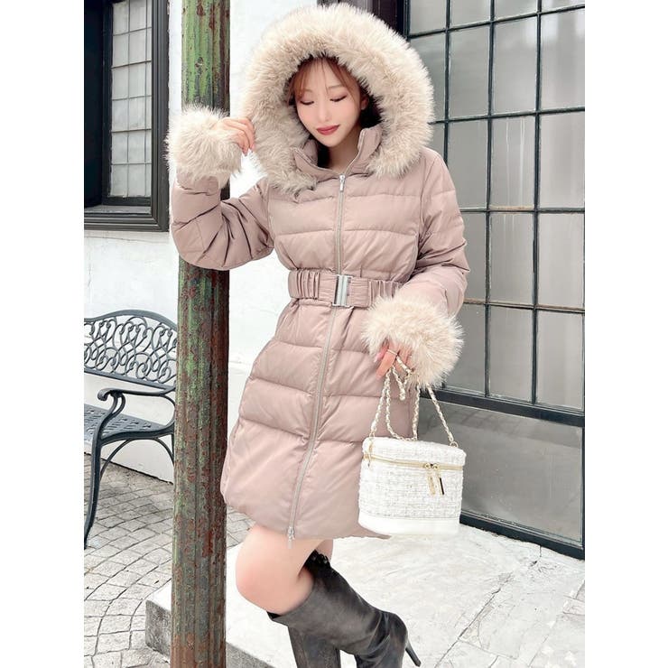 ベージュ | フード付きダウンコート【完売サイズは品番：1526100221で販売中】 | RESEXXY