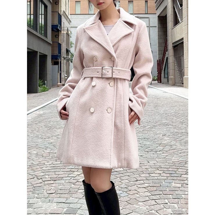 ピンク | シャギーミディコート | RESEXXY