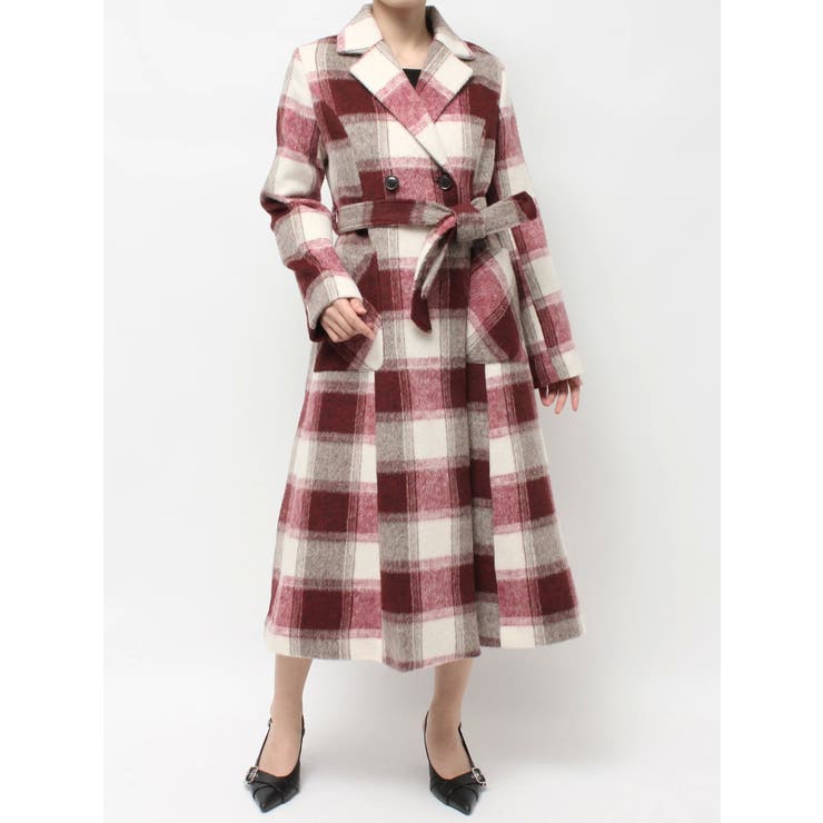 ミディレングスシャギーチェックコート | RESEXXY | 詳細画像28 