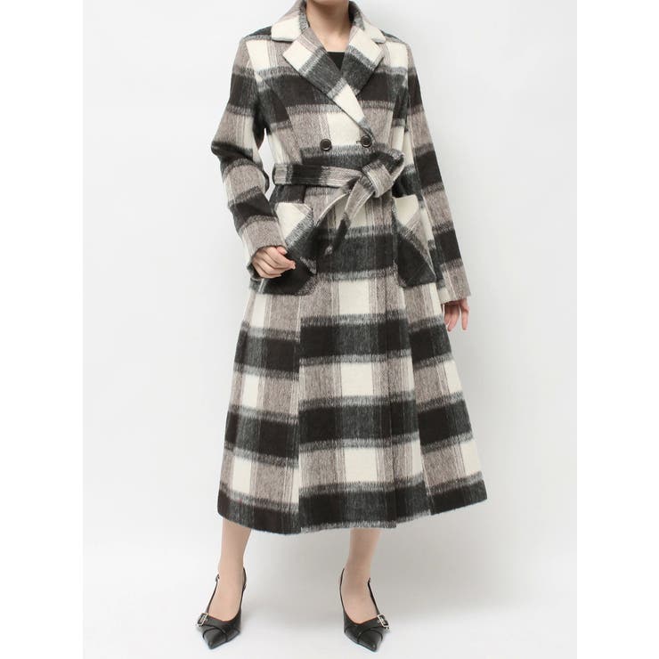 ミディレングスシャギーチェックコート | RESEXXY | 詳細画像31 