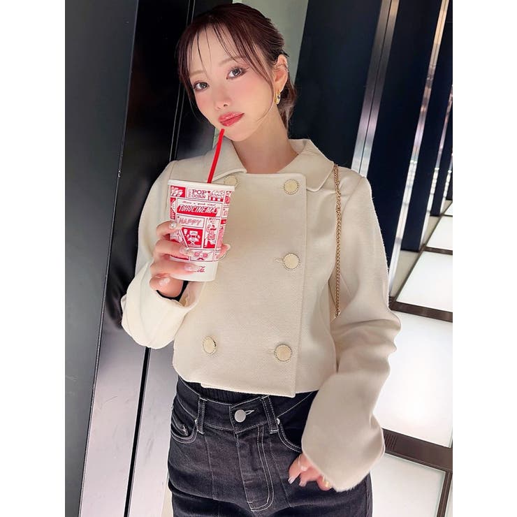 ダブルブレストショートコート【セットアップ着用可能】 | RESEXXY | 詳細画像3 