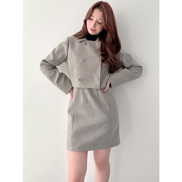 【えこ】ブリジットの女優さん風チェックチェスター チェック柄 チェスターコート レディース[品番：II000007784