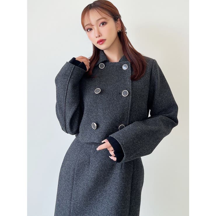 ダブルブレストショートコート【セットアップ着用可能】 | RESEXXY | 詳細画像6 