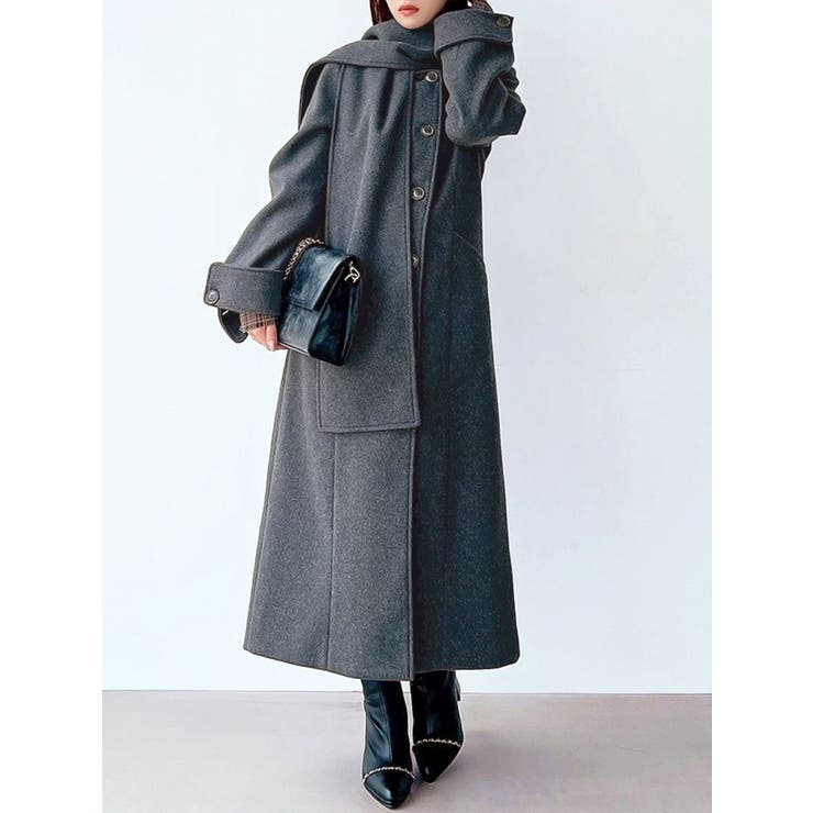 チャコールグレー | ウィンタースカーフコート | RESEXXY