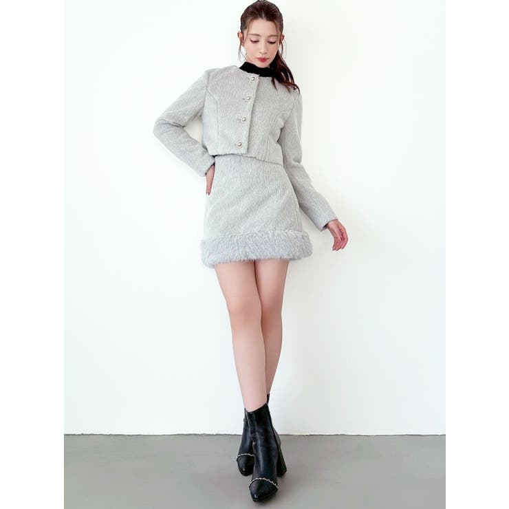 ノーカラーショートジャケット【セットアップ着用可能】 | RESEXXY | 詳細画像19 