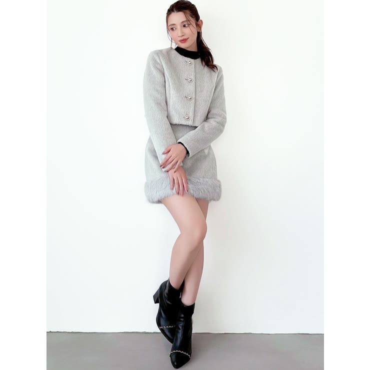 ノーカラーショートジャケット【セットアップ着用可能】 | RESEXXY | 詳細画像21 