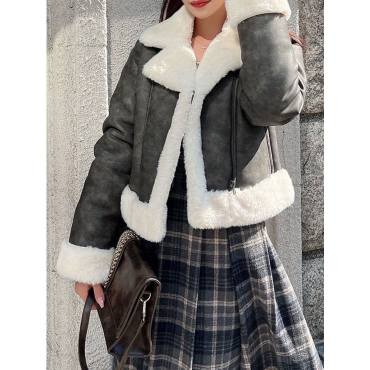 Raidoru新品未使用タグ付きファーブルゾン セール】【nane】【Suzuki セレクト】WZIPミックスファーブルゾン