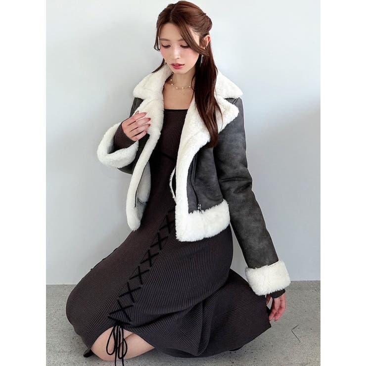 ヴィンテージライクフェイクファーブルゾン[品番：MKSW0067490