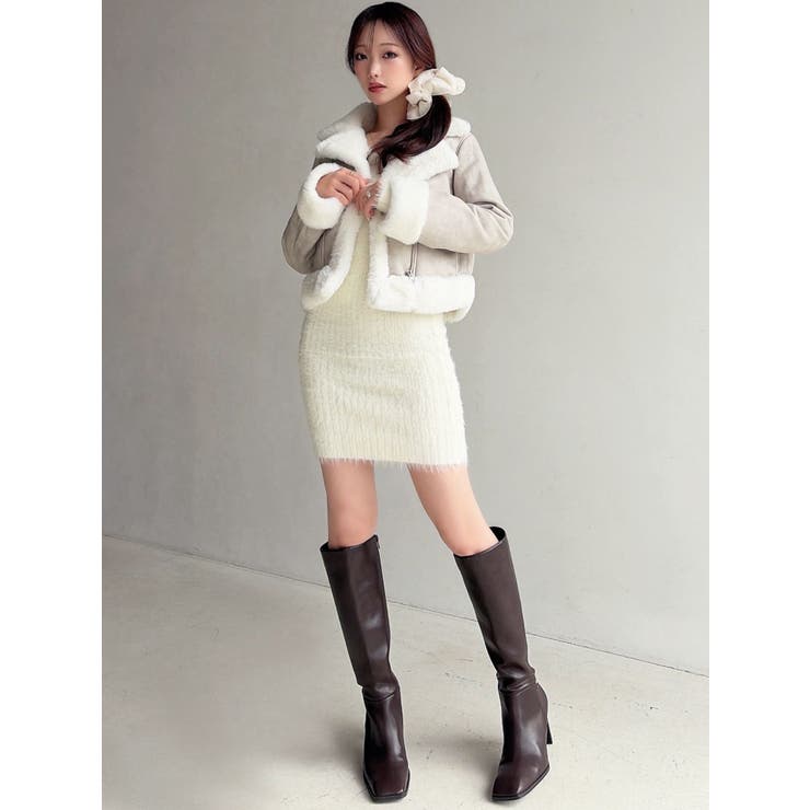 ヴィンテージライクフェイクファーブルゾン[品番：MKSW0067490