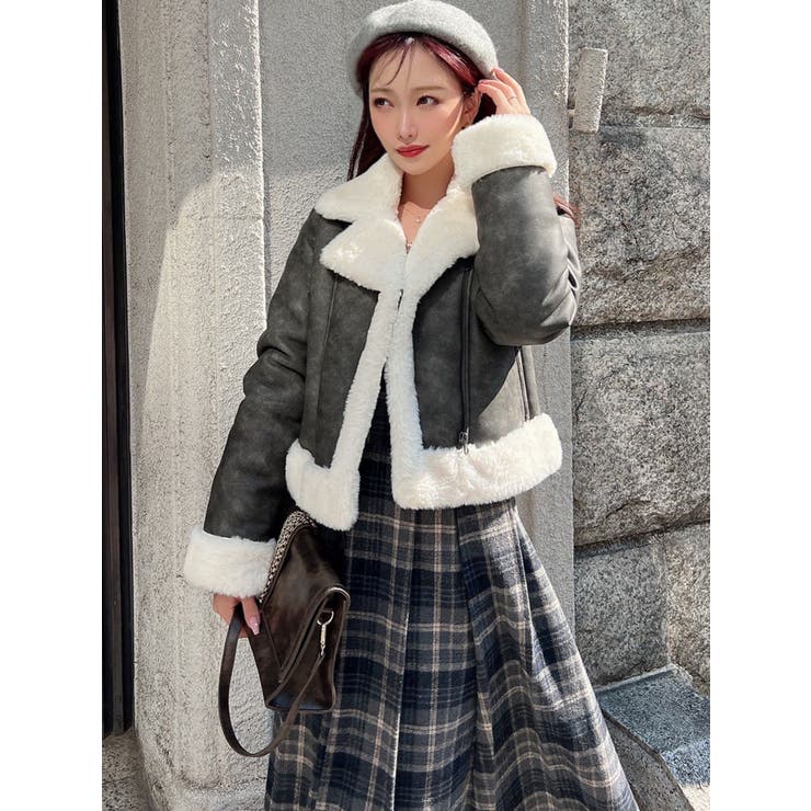 ヴィンテージライクフェイクファーブルゾン[品番：MKSW0067490