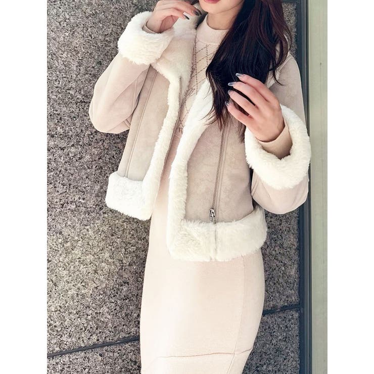 ヴィンテージライクフェイクファーブルゾン[品番：MKSW0067490