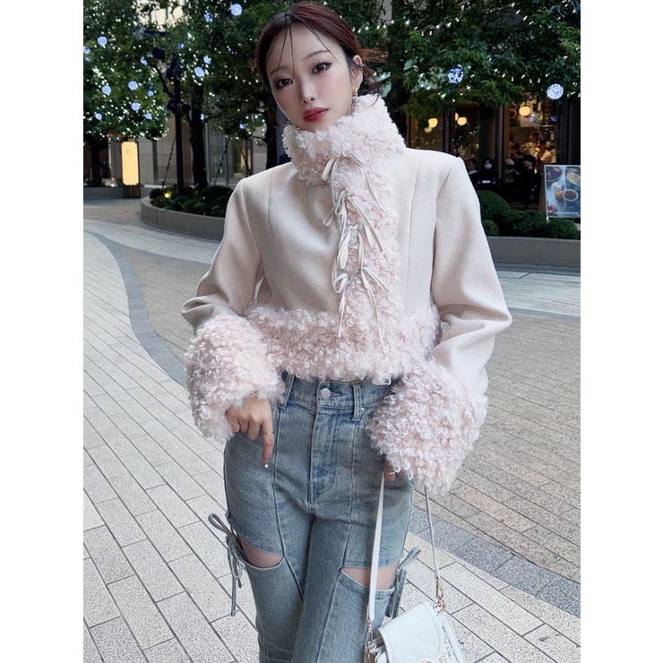 ポイントフェイクファーブルゾン[品番：MKSW0066742]｜RESEXXY