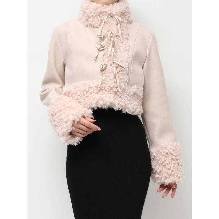美品 noble別注 a point フェイクファーブルゾン trim_ofalv_item42257aeab22611e