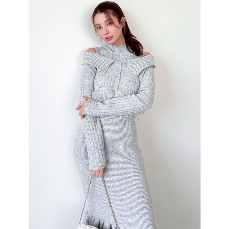 フェザーヘムレイヤードニットワンピース | RESEXXY | 詳細画像12 