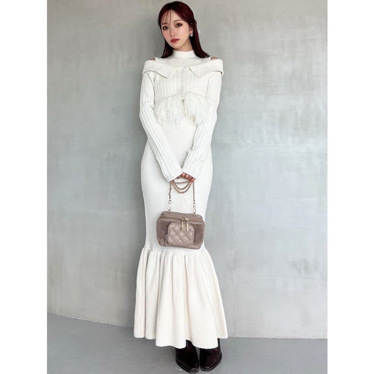 フェザーヘムレイヤードニットワンピース | RESEXXY | 詳細画像17 