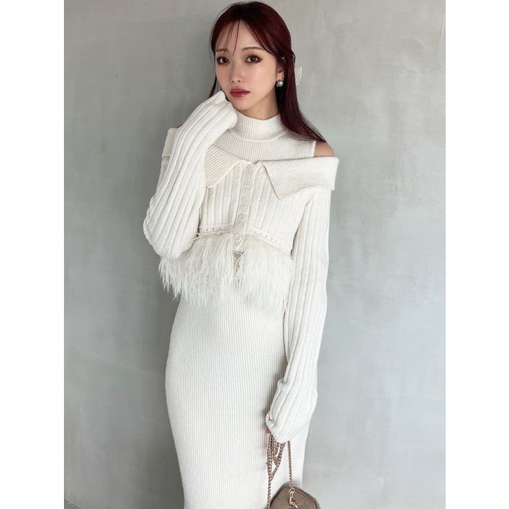 フェザーヘムレイヤードニットワンピース | RESEXXY | 詳細画像19 