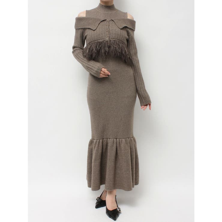 フェザーヘムレイヤードニットワンピース | RESEXXY | 詳細画像39 