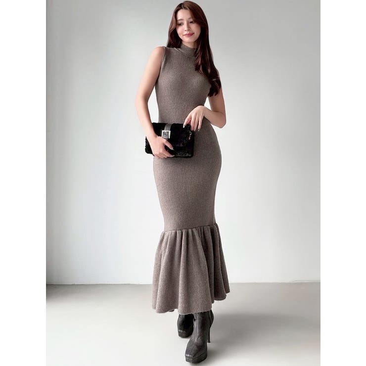 フェザーヘムレイヤードニットワンピース | RESEXXY | 詳細画像6 