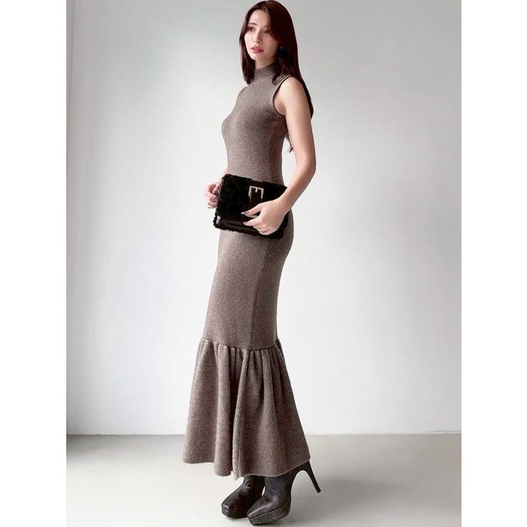 フェザーヘムレイヤードニットワンピース | RESEXXY | 詳細画像7 