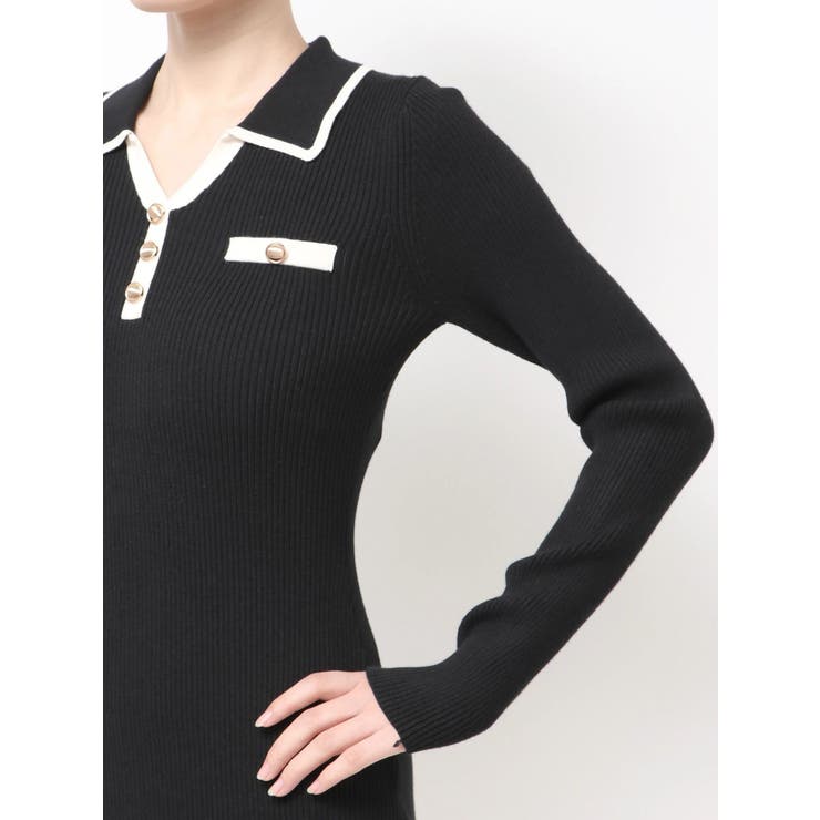 バイカラーニットポロワンピース | RESEXXY | 詳細画像24 