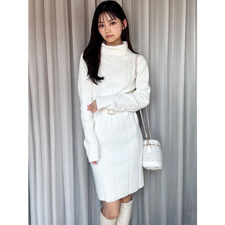 WEB限定】ワイドリブニットワンピース[品番：MKSW0067128]｜RESEXXY