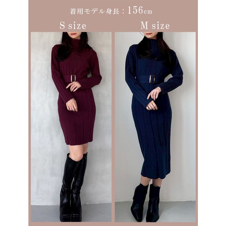 【WEB限定】ワイドリブニットワンピース | RESEXXY | 詳細画像3 