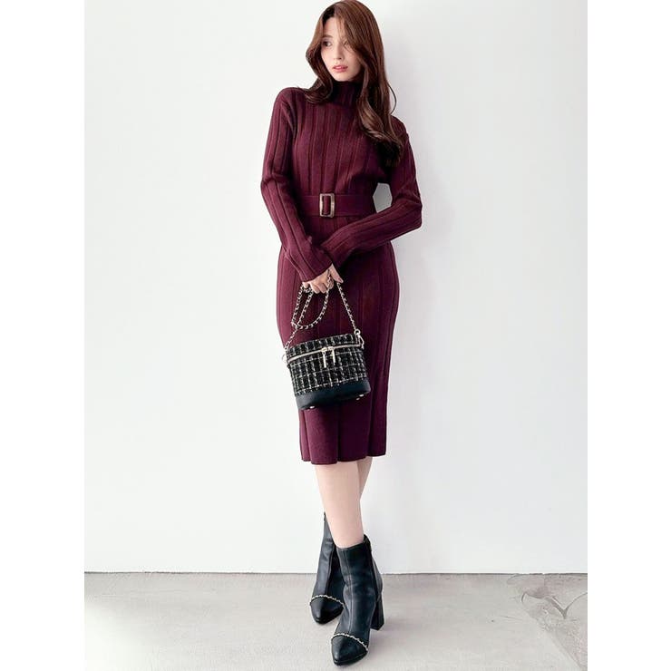 【WEB限定】ワイドリブニットワンピース | RESEXXY | 詳細画像30 