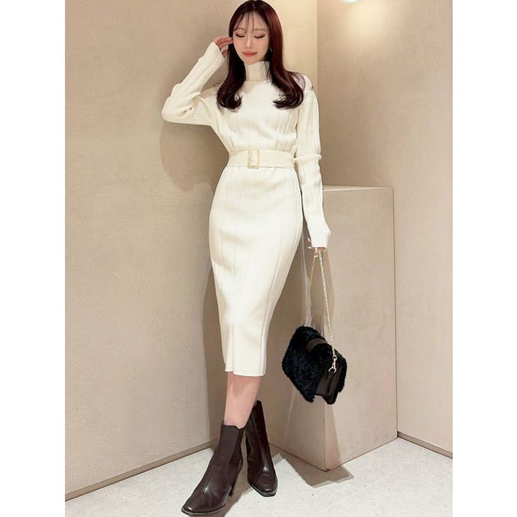 【WEB限定】ワイドリブニットワンピース | RESEXXY | 詳細画像6 