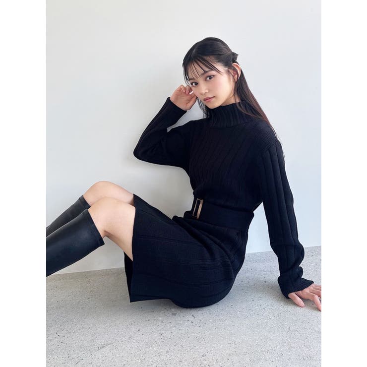 【WEB限定】ワイドリブニットワンピース | RESEXXY | 詳細画像9 