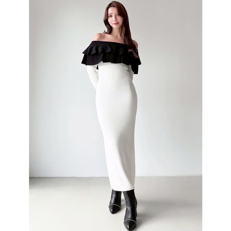 フリルタイトニットワンピース | RESEXXY | 詳細画像2 