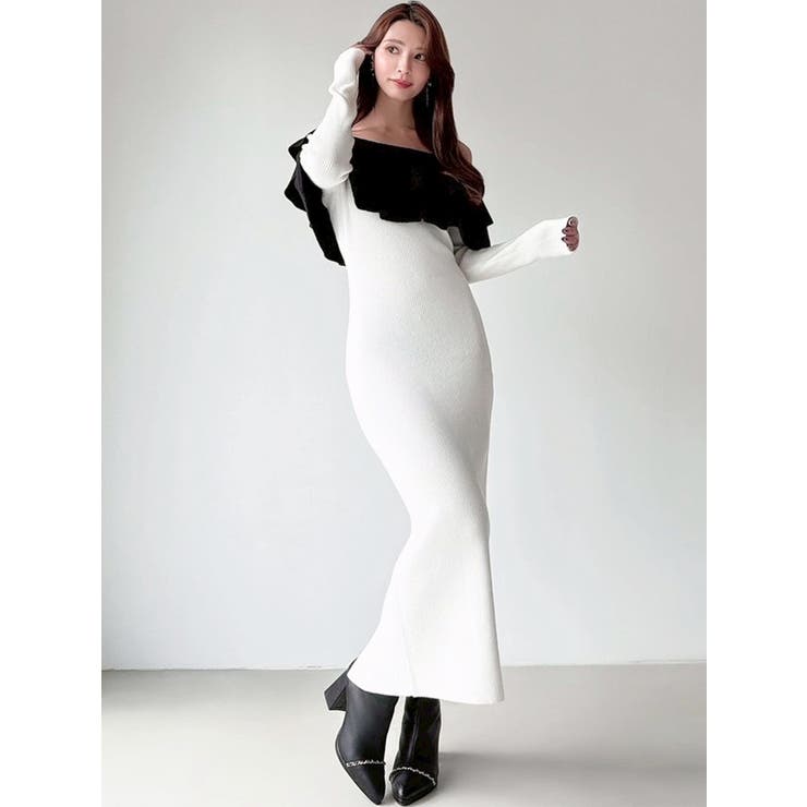 フリルタイトニットワンピース | RESEXXY | 詳細画像3 