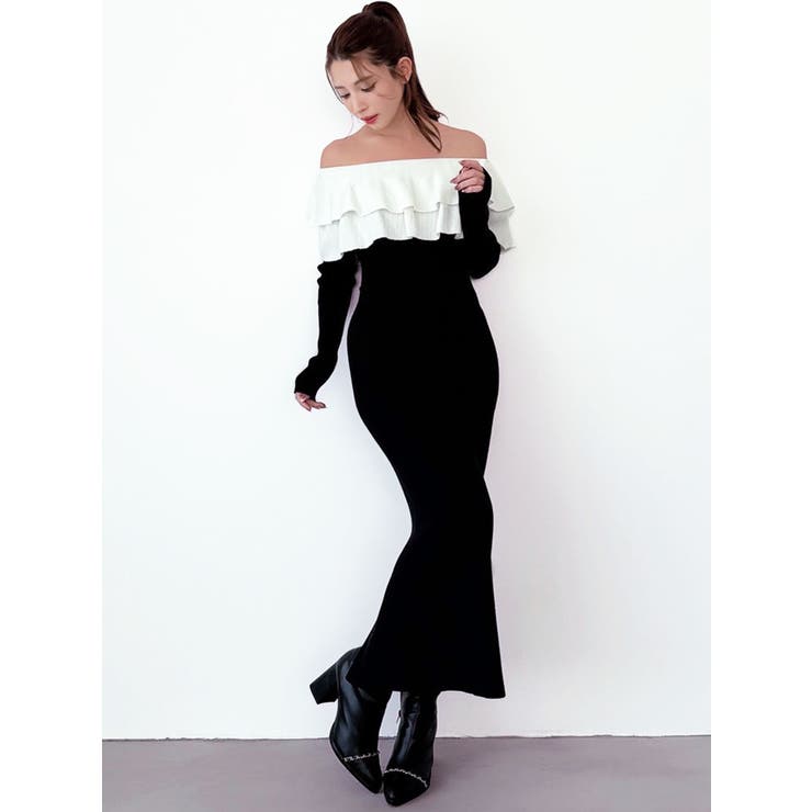 フリルタイトニットワンピース | RESEXXY | 詳細画像7 