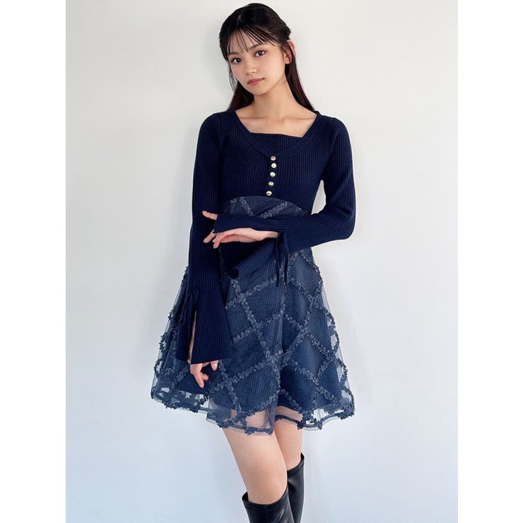 ドッキングフレアミニニットワンピース | RESEXXY | 詳細画像19 