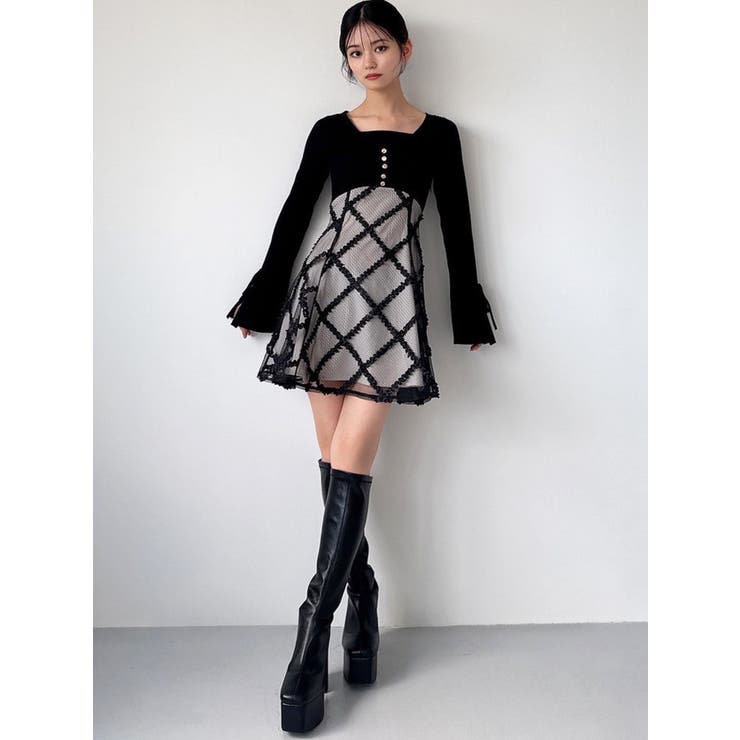 ドッキングフレアミニニットワンピース | RESEXXY | 詳細画像26 