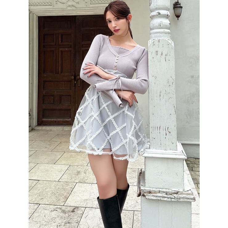 ドッキングフレアミニニットワンピース | RESEXXY | 詳細画像31 