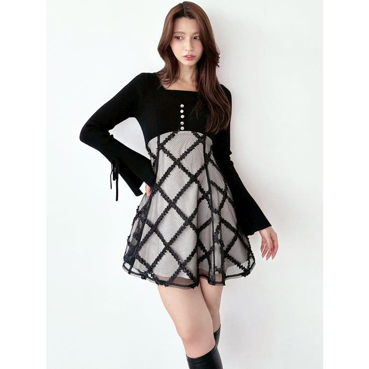 ドッキングフレアミニニットワンピース | RESEXXY | 詳細画像35 