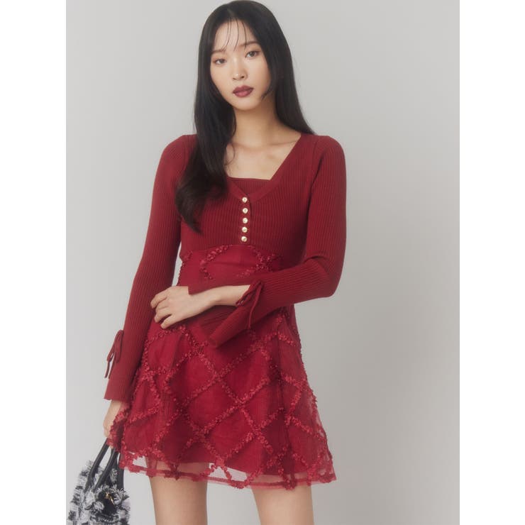 ドッキングフレアミニニットワンピース | RESEXXY | 詳細画像38 