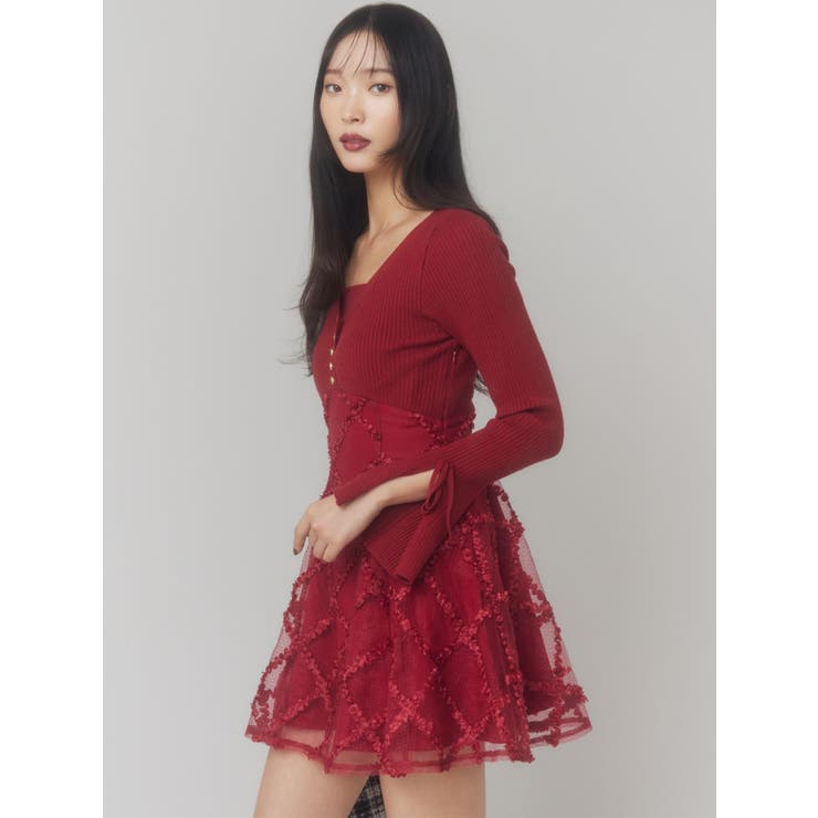 ドッキングフレアミニニットワンピース | RESEXXY | 詳細画像39 