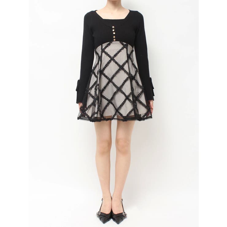 ドッキングフレアミニニットワンピース | RESEXXY | 詳細画像47 