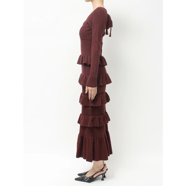 フリルデザインIラインニットワンピース | RESEXXY | 詳細画像22 