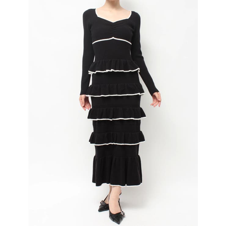 フリルデザインIラインニットワンピース | RESEXXY | 詳細画像32 