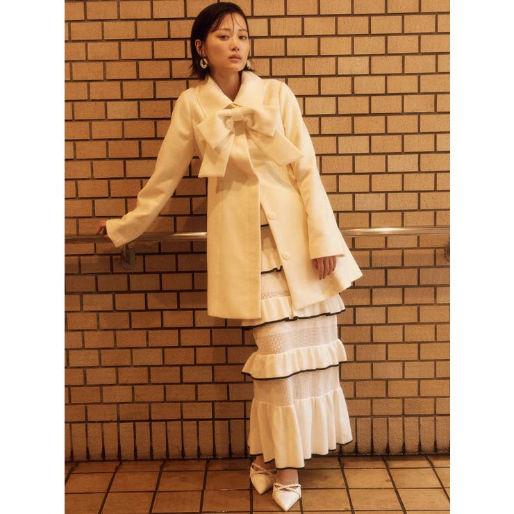 フリルデザインIラインニットワンピース | RESEXXY | 詳細画像7 