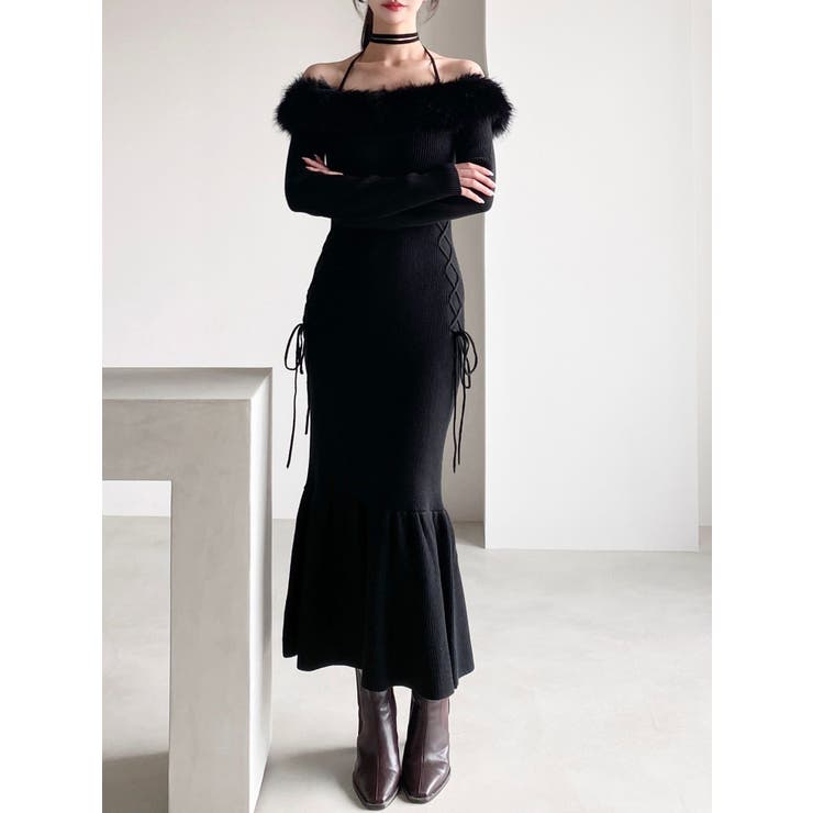 フェイクファートリムニットワンピース | RESEXXY | 詳細画像10 