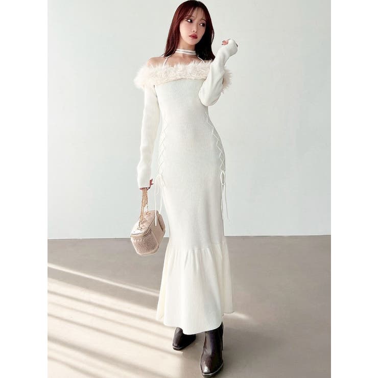 フェイクファートリムニットワンピース | RESEXXY | 詳細画像15 